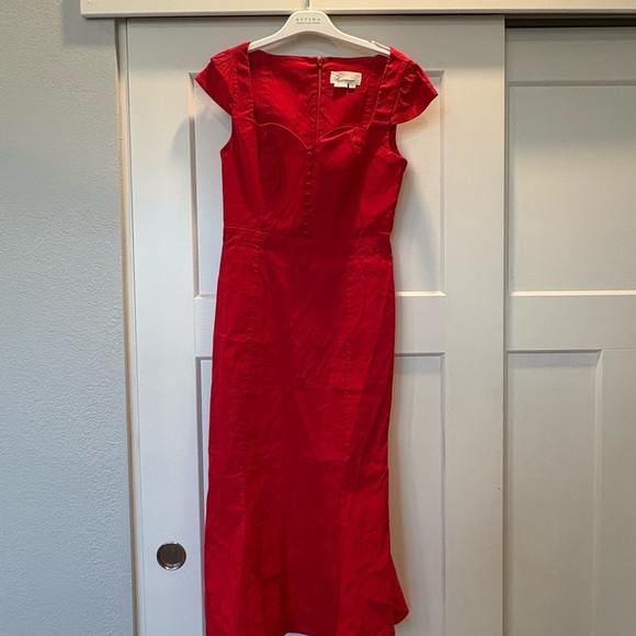 Anthropologie Maeve Cecily Fit & Flare Sweetheart Dress - Picture 2 of 5